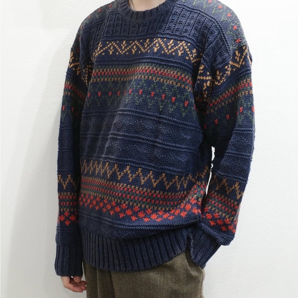 GAP Men's Multicolor Crewneck Sweater